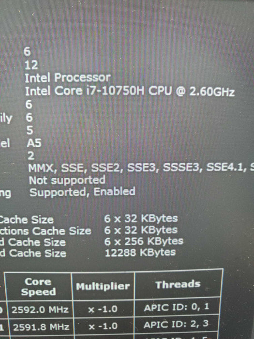 Dell XPS 15 9500 6-Core i7‑10750H @ 2.60GH 16GB 256GB NVMe GTX 1650 TI 4GB READ Lap200