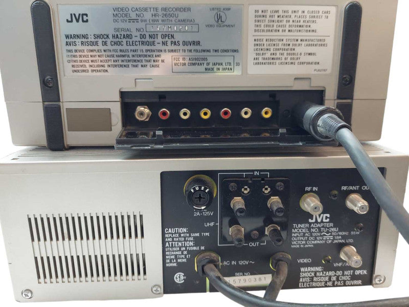 JVC Video Cassette Recorder Model: HR-2650U , Tuner Adapter Model: TU-26U ?