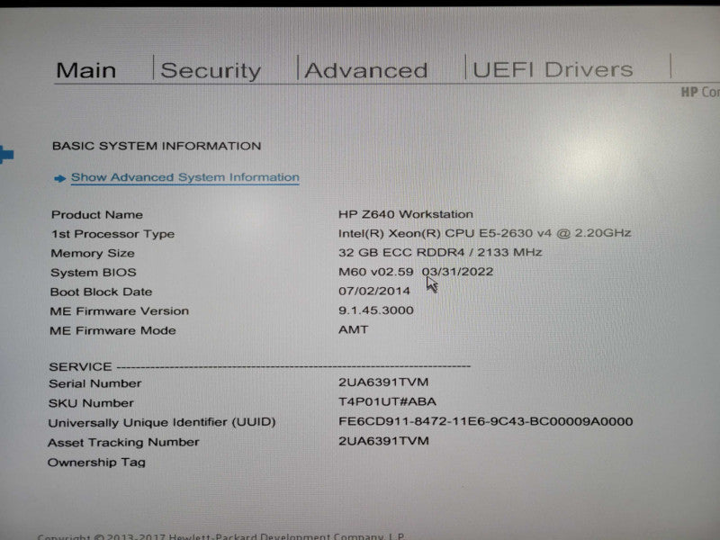 HP Z640 WS, Xeon E5-2630 v4 2.20GHz, 32GB RDDR4 NO HDD QUADRO K4000 !