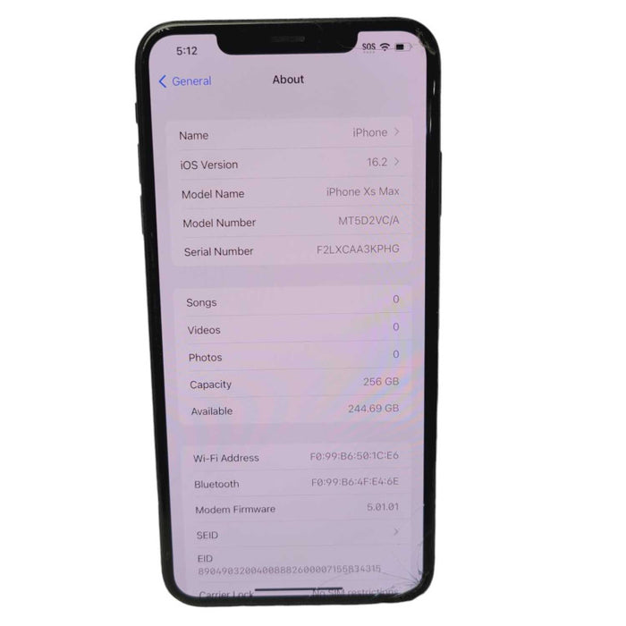 Apple iPhone Xs Max 256GB UNLOCKED Plz READ  -