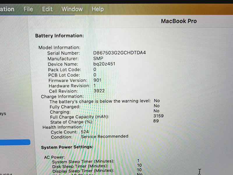 Apple Macbook Pro 2017 13\\" Core i5-7267U @ 3.1GHz 8GB DDR3 250GB SSD [Read] (