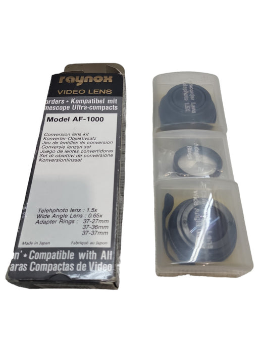 Raynox Video Lens AF-1000 Lens Conversion Kit Telephoto Lens .65X & 1.5X &