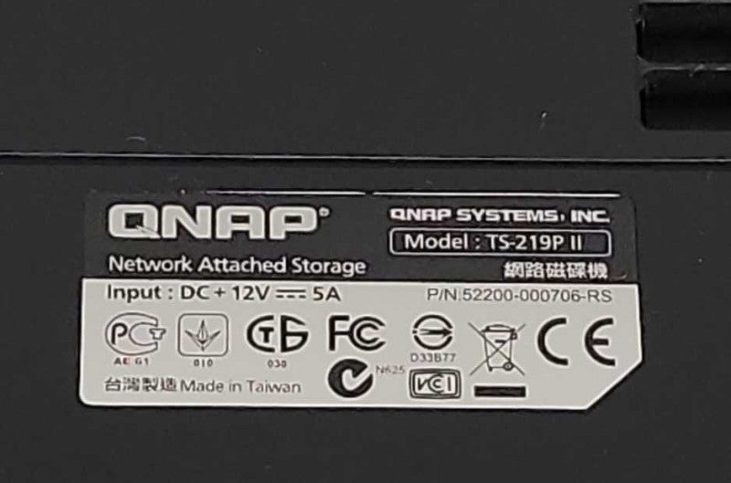 QNAP TS-219P II 2-BAY network attached storage with 2x 2TB HDDs Q_