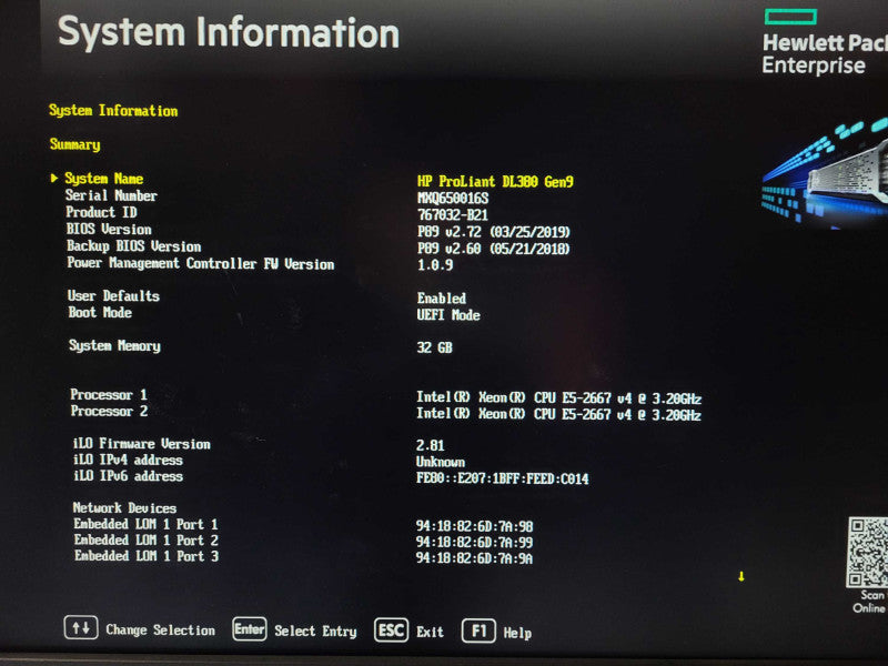 HP ProLiant DL380 G9 2U 2x Xeon E5-2667 v4 @3.2GHz 32GB DDR4 P440ar 2.5\\" READ $
