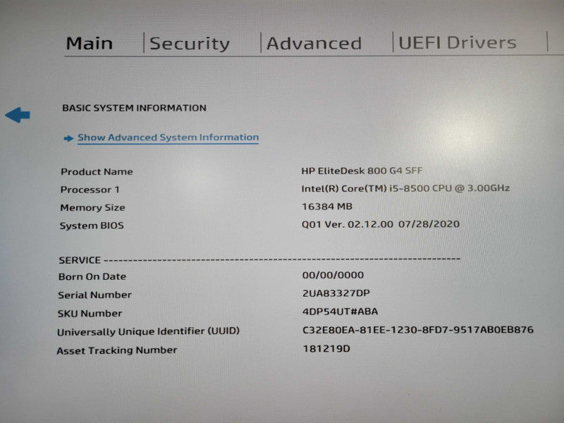 HP EliteDesk 800 G4 SFF i5-8500 @ 3.00GHz 16GB DDR4 256GB NVMe !