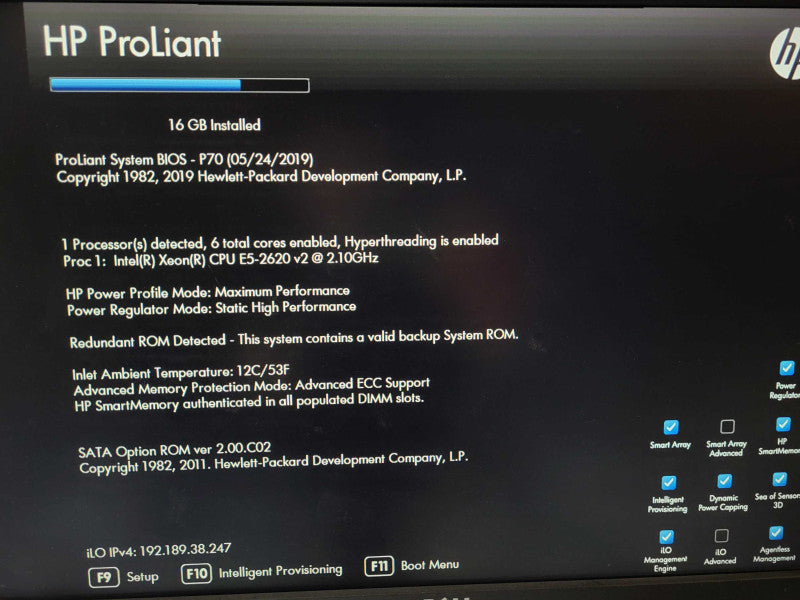 HP ProLiant DL380p Gen8 2x E5-2620 v2 @ 2.1GHz 16GB ECC DDR3 P420i READ 3.5\\" $