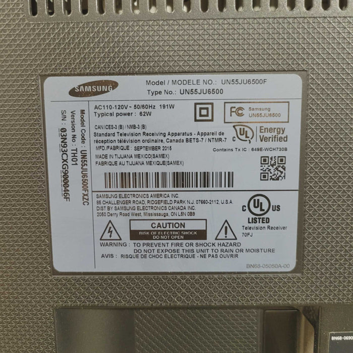 55\\" UHD 4K Flat Smart TV JU6500 Series 6 Plz READ  -