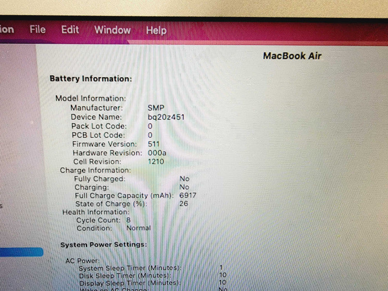 Apple Macbook Air 2015 13\\" Core i7-5650U @ 2.2GHz 8GB DDR3 120GB SSD (