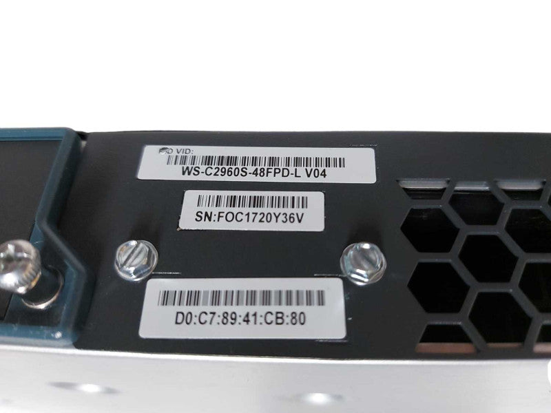 Cisco WS-C2960S-Series C2960S-48FPD-L V04  PoE+ 10G - Fact Reset #