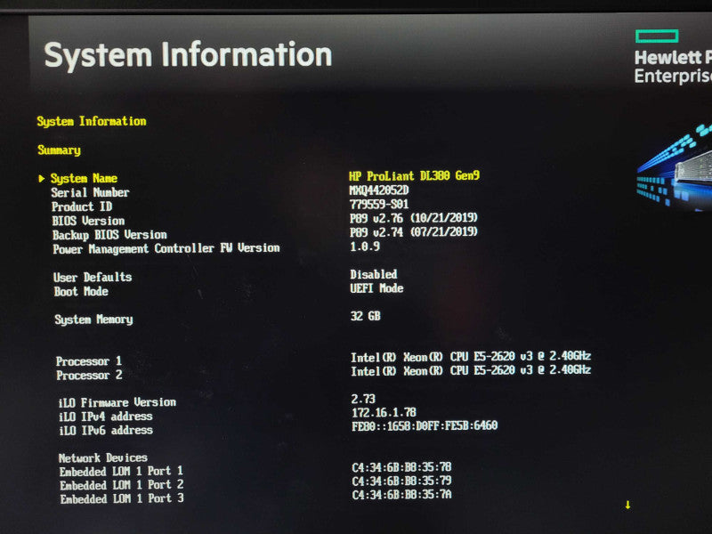 HP ProLiant DL380 G9 2U 2x E5-2620 v3 @ 2.4GHz 32GB ECC DDR4 2.5\\" READ $