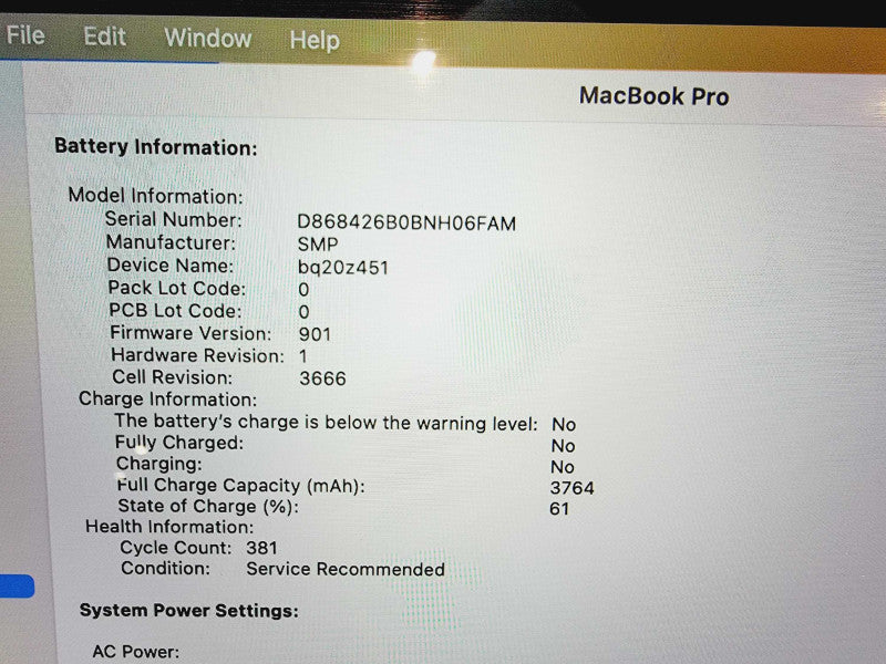 Apple Macbook Pro 2017 13\\" Core i5-7360U @ 2.3GHz 8GB DDR3 120GB SSD [Read] ( Q(