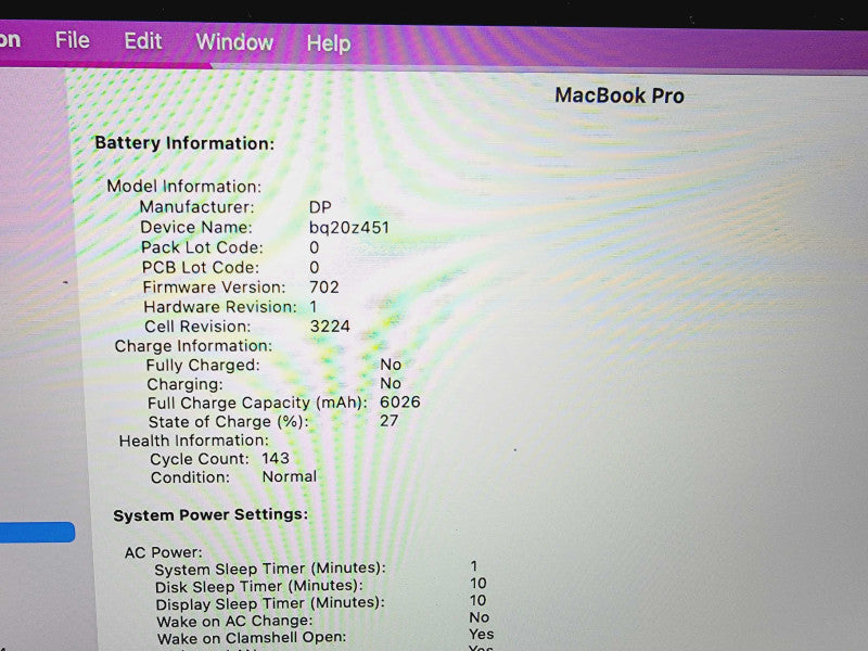 Apple Macbook Pro 2015 13\\" Core i5-5257U @ 2.7GHz 8GB DDR3 250GB SSD (
