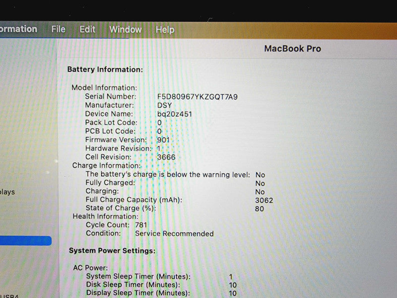 Apple Macbook Pro 2017 13\\" Core i5-7360U @ 2.3GHz 8GB DDR3 120GB SSD [Read] (