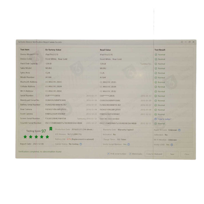 Apple iPad PRO 12.9 inch A1584 128GB Plz READ  -