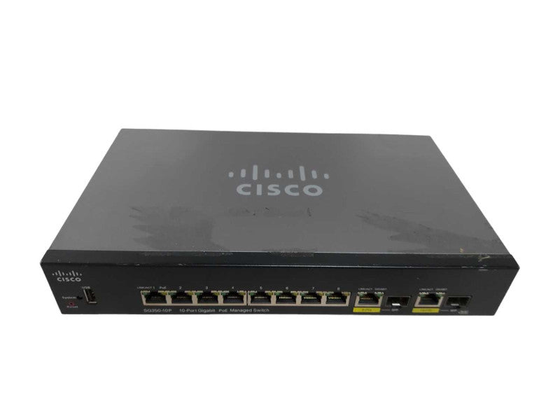 Cisco SG350-10P 10x port gigabit PoE Managed Switch Q#