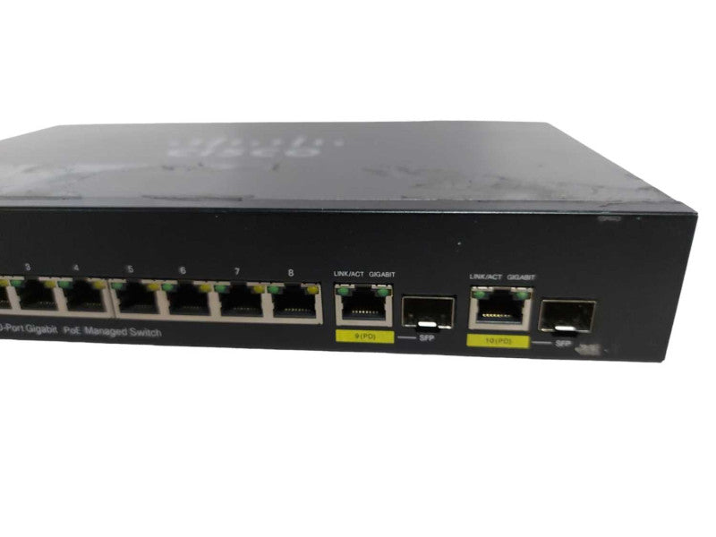 Cisco SG350-10P 10x port gigabit PoE Managed Switch Q#