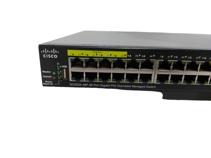 Cisco SG350X-48P 48x port gigabit PoE Stackable Managed Switch  #