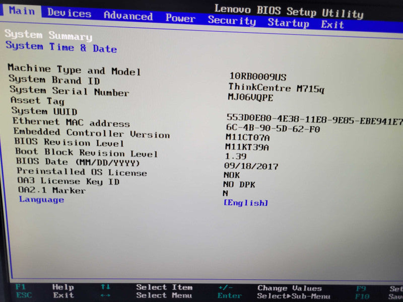 LENOVO M715q - AMD A10-8770E R7 | 8GB | 256GB NVMe | PWRADPTR %