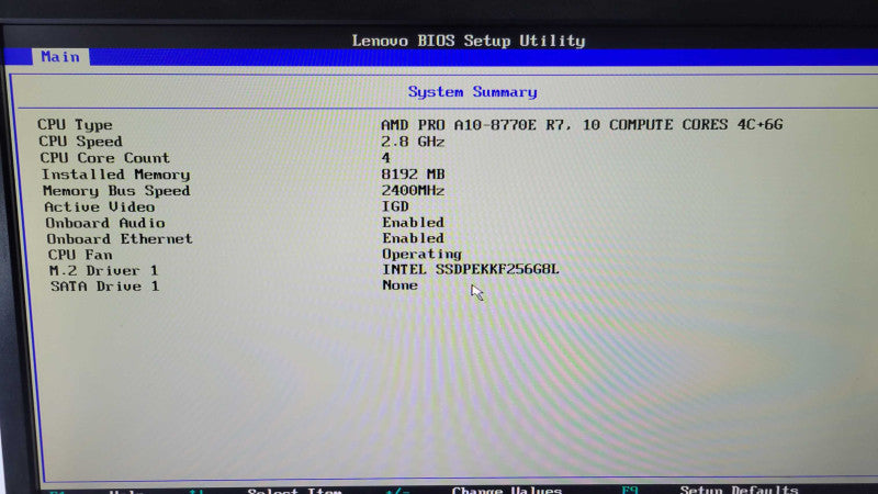 LENOVO M715q - AMD A10-8770E R7 | 8GB | 256GB NVMe | PWRADPTR %