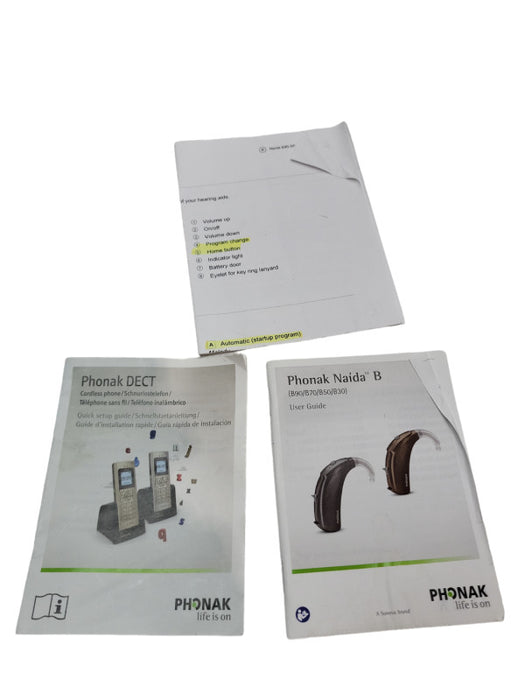 Phonak  Hearing Aids Accessories with case- No hearing aids &