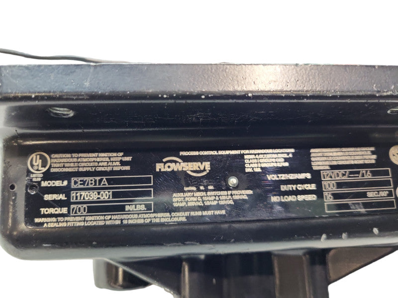 Flowserve Process Control Equipment CE7BTA- For Parts only &