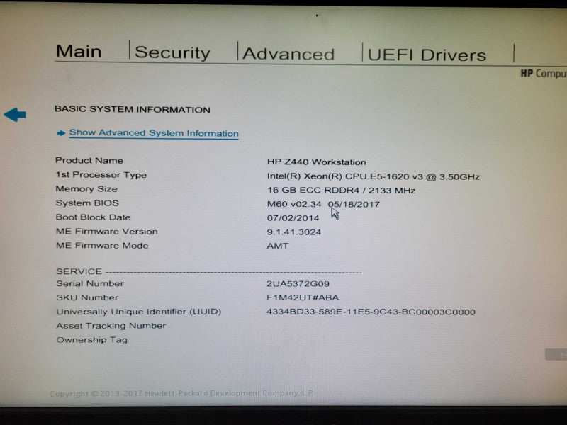 HP Z440 Workstation Xeon E5-1620v3 3.5GHz 16GB DDR4 QUADRO K2000 _