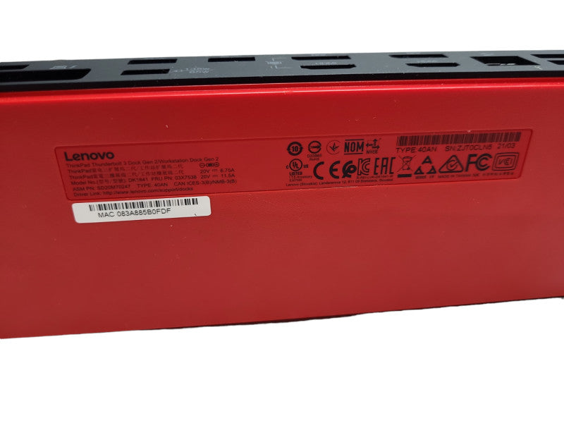 LENOVO THINKPAD THUNDERBOLT 3 WORKSTATION DOCK 40AN DK1841 &