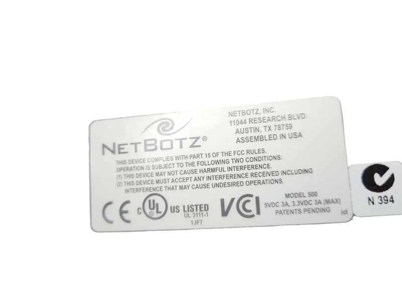 NetBotz 500 Network Security and Environmental System Monitoring Unit &