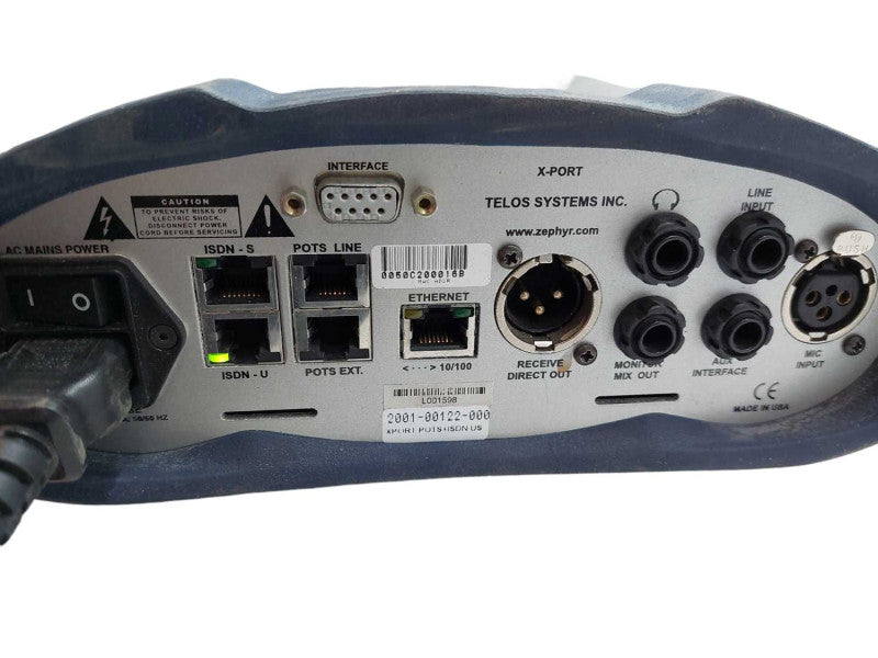 Telos Systems Zephyr X Port 2001-00122-000 POTS Field Audio Transciever =