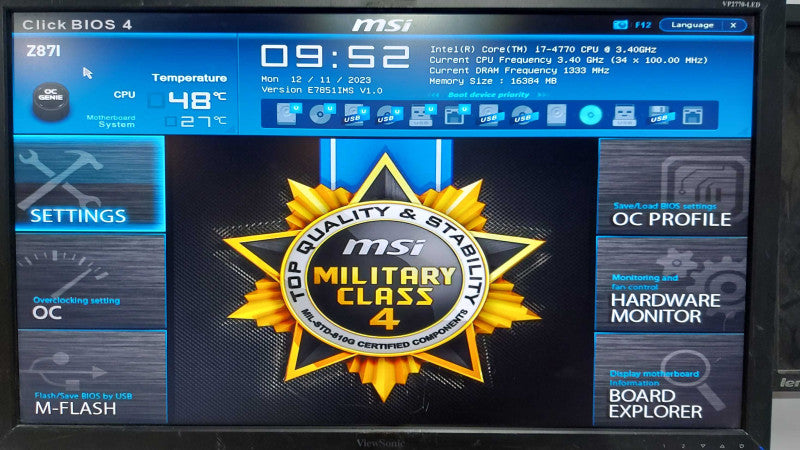 Coolermaster SFF blackbox PC i7-4770 @ 3.40ghz / 16gb ram / MSI Z87I Mobo #
