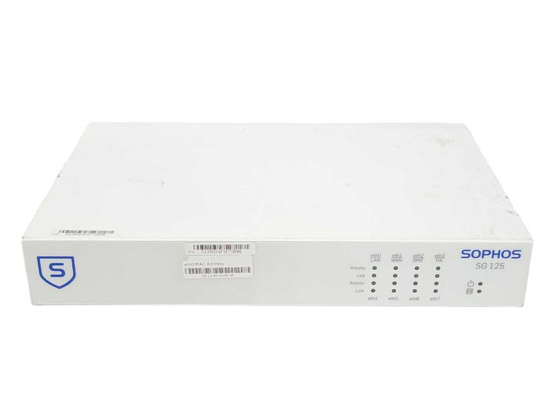 Sophos SG 125 rev.1 8-Port Gigabit Router Firewall Security Appliance, READ _