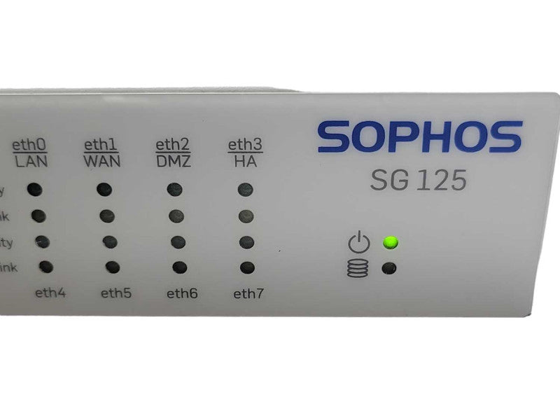 Sophos SG 125 rev.1 8-Port Gigabit Router Firewall Security Appliance, READ _