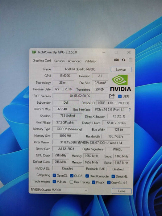 Nvidia Quadro M2000 4GB GDDR5 Display Port x4 Graphics Card !