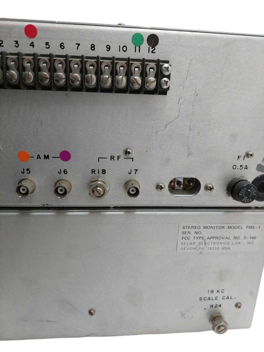 BELAR FM Monitor & Stereo Monitor Model: FMS-1 & FMM-1 =