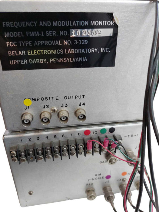 BELAR FM Monitor & Stereo Monitor Model: FMS-1 & FMM-1 =