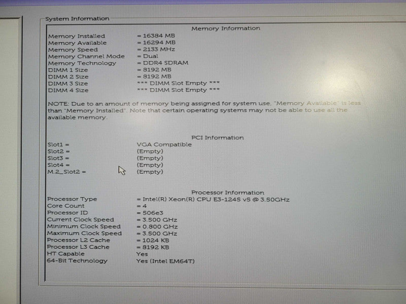 Dell precision T3620 Xeon E3-1245 V5 @ 3.50ghz / 16gb ram / NO HDD QUADRO K2200 !