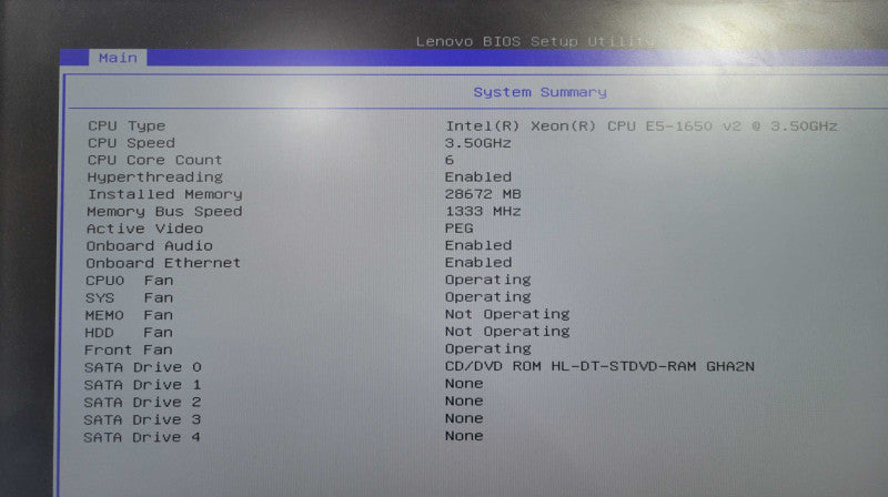 Lenovo ThinkStation S30 Xeon E5-1650 v2 @ 2.40 GHz | 28GB RAM | QUADRO K4000 !