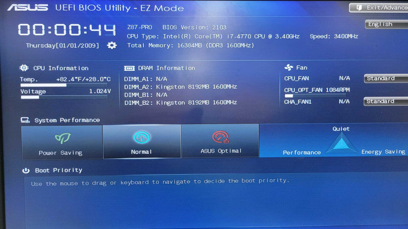 Intel Core i7-4770 @ 3.4Ghz | ASUS Z87-Pro | 16GB DDR3 RAM + I/O Plate %