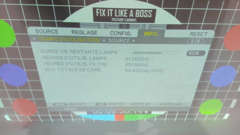 NEC UM330X 3300 Lumens Ultra Short Throw XGA 3LCD HDMI Projector 1253/126 Hrs #