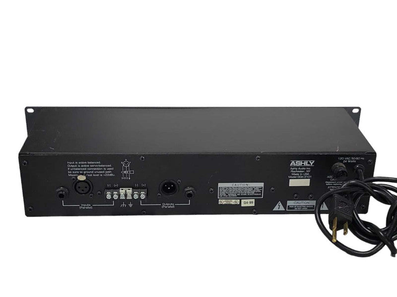 Ashly GQX Series 3101 Third Octave Graphic Equalizer, READ _
