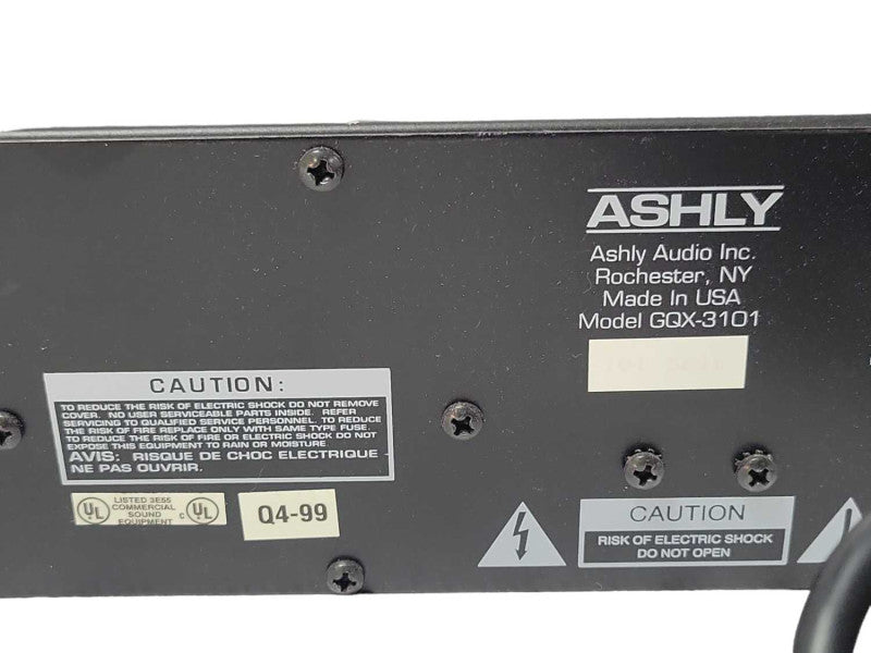 Ashly GQX Series 3101 Third Octave Graphic Equalizer, READ _