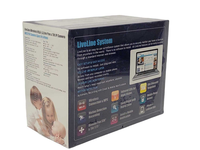 New LiveLine Wireless Night Vision Pan Tilt IP Camera AVC3110 _