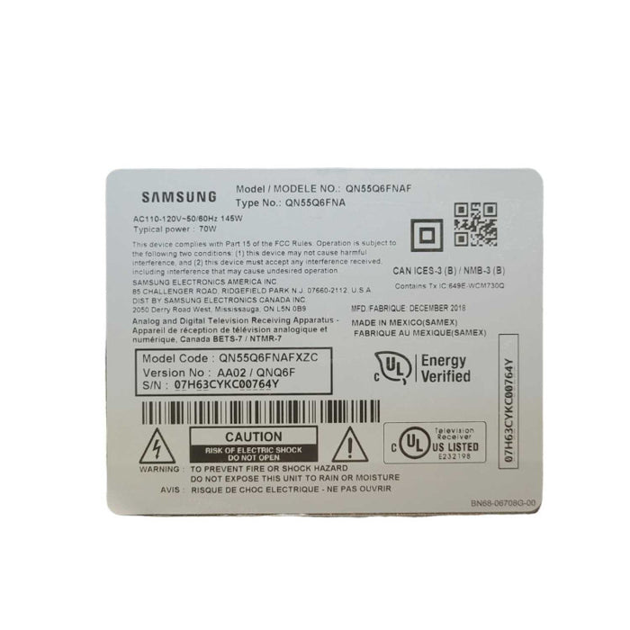 Samsung QN55Q6FNA 4K TV Plz READ  -
