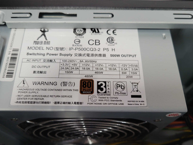 Custom /Asus Tower PC, Core I5-8600 3.1GHz, 16GB DDR4, 2x HDD Trays _