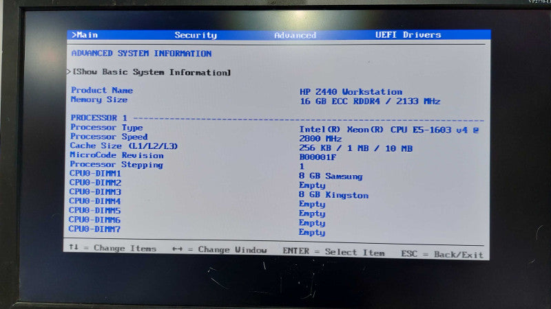 HP Z440 workstation Xeon E5-1603 V4 @ 2.80ghz / 16gb ram / Quadro K2000D #