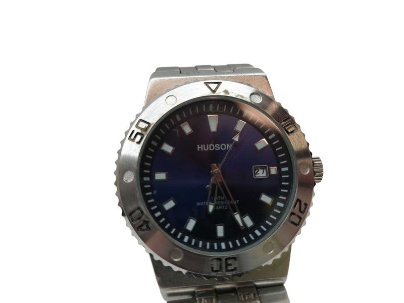 Hudson Stainless Steel Watch 6111 1ATM Water Resistant Japan Movement =