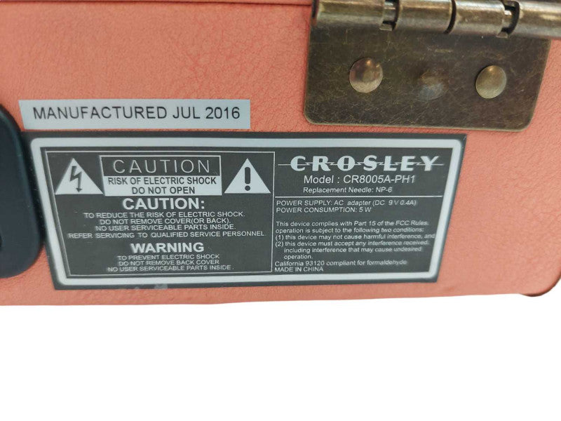 Crosley Record Player Model: CR8005A-PH1 Orange â