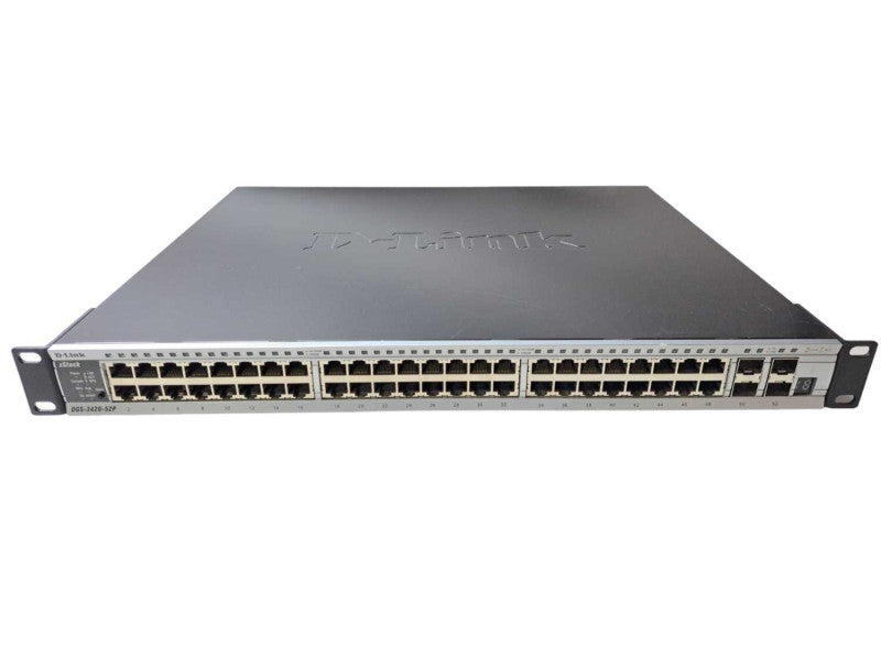 D-Link xStack DGS-3420-52P | 48 Port Gigabit PoE Switch | 4x 10G SFP+ | )