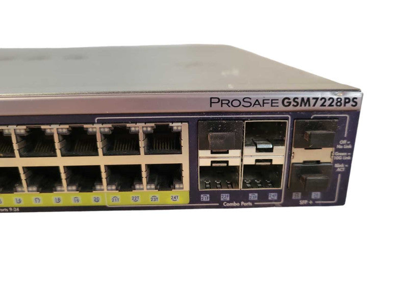 Netgear ProSafe 24-port Gigabit L2 + Managed Stackable Switch PoE GSM7228PS !