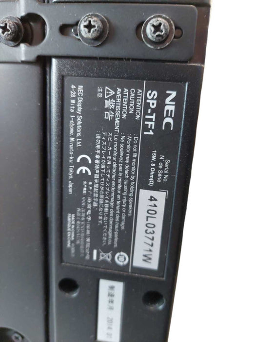 NEC Multisync V463 LCD Monitor w Model: SP-TF1 mounted side speaker set â